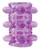 Открытая фиолетовая насадка на пенис Crystal Sleeve - 5,5 см., Bior toys