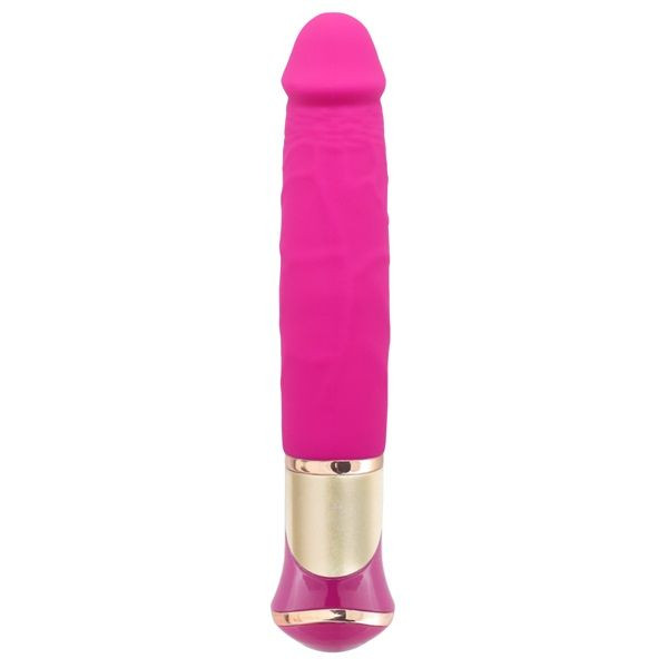 Ярко-розовый вибратор ECSTASY Deluxe Rowdy Dong - 21,5 см. Ярко-розовый вибратор ECSTASY Deluxe Rowdy Dong - 21,5 см.