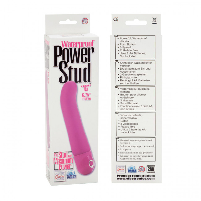 Розовый вибратор Power Stud “G”  Vibes - 17,3 см., California Exotic Novelties