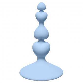 Голубая анальная пробка Sweetheart Plug Blue - 10 см., Lola toys