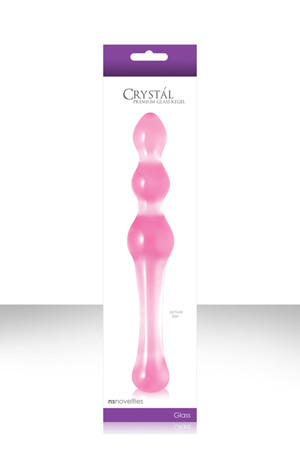Малый розовый стеклянный анальный стимулятор CRYSTAL KEGEL, NS Novelties