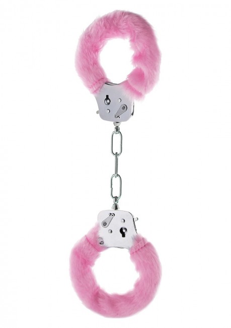 Розовые меховые наручники с ключами, Toy Joy Розовые меховые наручники с ключами, Toy Joy