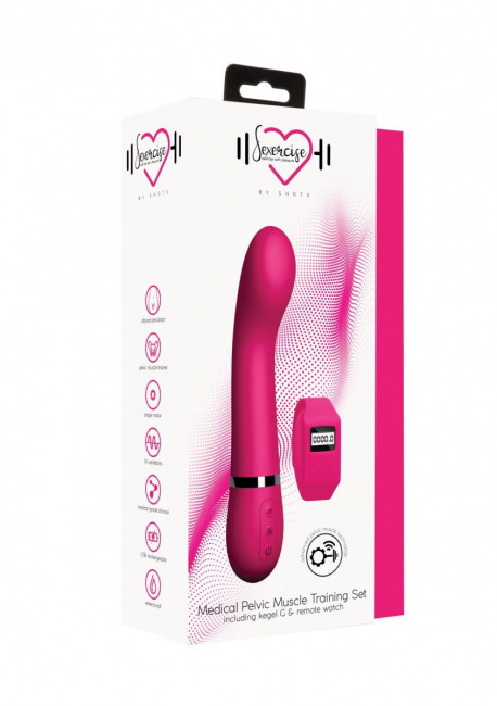 Розовый вибромассажер Kegel G - 20 см. Розовый вибромассажер Kegel G - 20 см.