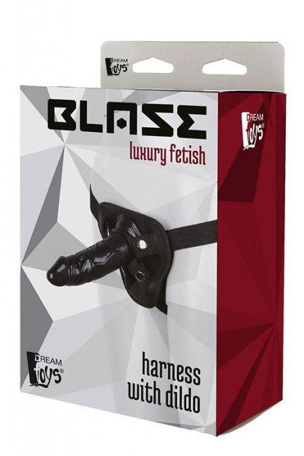 Черный страпон HARNESS WITH DILDO - 13 см. Черный страпон HARNESS WITH DILDO - 13 см.