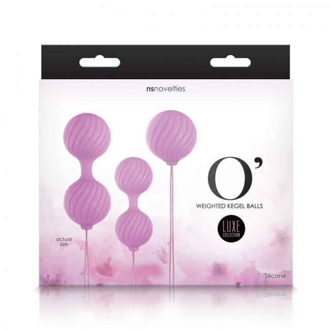 Набор розовых вагинальных шариков Luxe O' Weighted Kegel Balls, NS Novelties Набор розовых вагинальных шариков Luxe O' Weighted Kegel Balls, NS Novelties