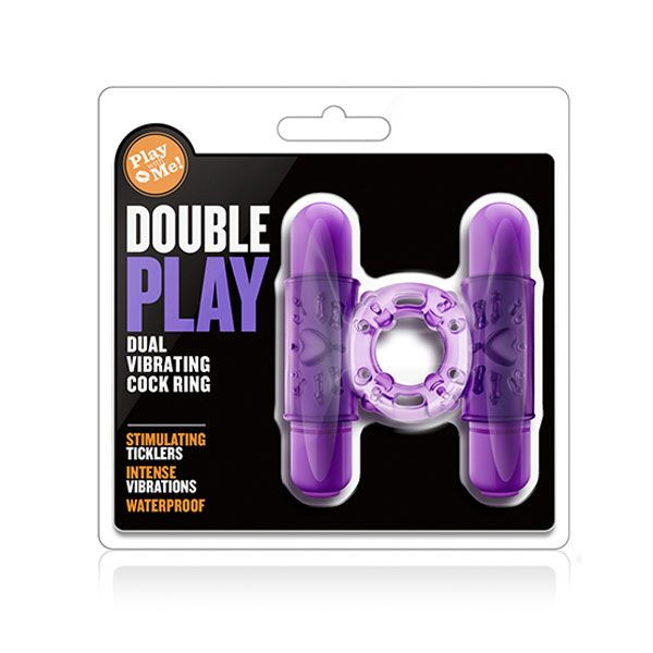 Фиолетовое эрекционное виброкольцо Double Play Фиолетовое эрекционное виброкольцо Double Play