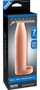 Телесная насадка Real Feel Enhancer XL - 17 см., Pipedream