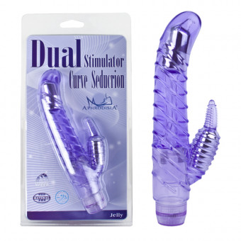 Фиолетовый вибростимулятор Dual Stimulator Curve Seduction, Howells