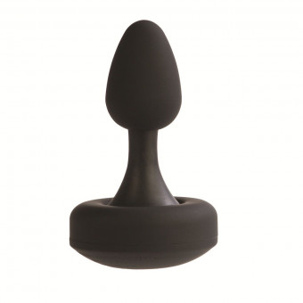 Чёрный анальный плаг с 10 функциями FLEXI RISQUE - 11 см., California Exotic Novelties