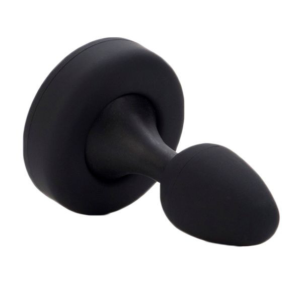 Чёрный анальный плаг с 10 функциями FLEXI RISQUE - 11 см., California Exotic Novelties
