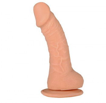 Телесный фаллоимитатор на присоске XSKIN 6 TPR DONG FLESH - 15 см., Dream Toys