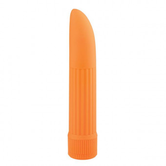 Оранжевый классический вибратор BASICX MULTISPEED VIBRATOR ORANGE 5INCH - 13 см., Dream Toys