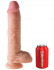 Телесный фаллоимитатор с мошонкой Dual Density 10" Fat Cock with Balls - 25,4 см., Pipedream