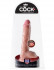 Телесный фаллоимитатор с мошонкой Dual Density 10" Fat Cock with Balls - 25,4 см., Pipedream