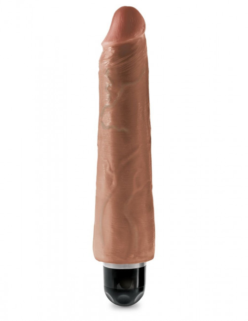 Кофейный вибратор-реалистик 9" Vibrating Stiffy - 27,9 см., Pipedream Кофейный вибратор-реалистик 9" Vibrating Stiffy - 27,9 см., Pipedream