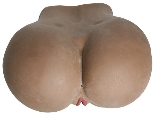 Попа и вагина мулатки с вибрацией и функцией нагрева CyberSkin Virtual Sex Ultra Big Ass Bang Doggy Style Pussy & Ass Dark, Topco Sales