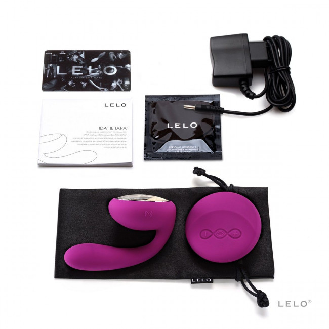 Лиловый вибромассажер для пар Ida Deep Rose, Lelo Лиловый вибромассажер для пар Ida Deep Rose, Lelo