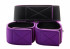 Чёрно-фиолетовый двусторонний ошейник с наручниками Reversible Collar and Wrist Cuffs, Shots Media BV