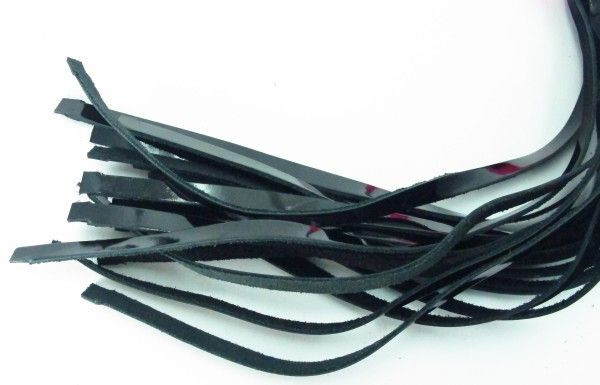 Плеть из лака с розовым мехом BDSM Light - 43 см., БДСМ Арсенал