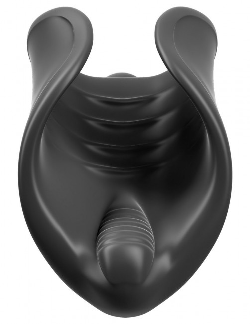 Чёрный мастурбатор Vibrating Silicone Stimulator с вибрацией, Pipedream