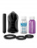 Чёрный мастурбатор Vibrating Silicone Stimulator с вибрацией, Pipedream