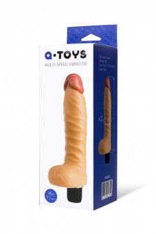 Вибратор-реалистик с мошонкой - 20 см., A-toys