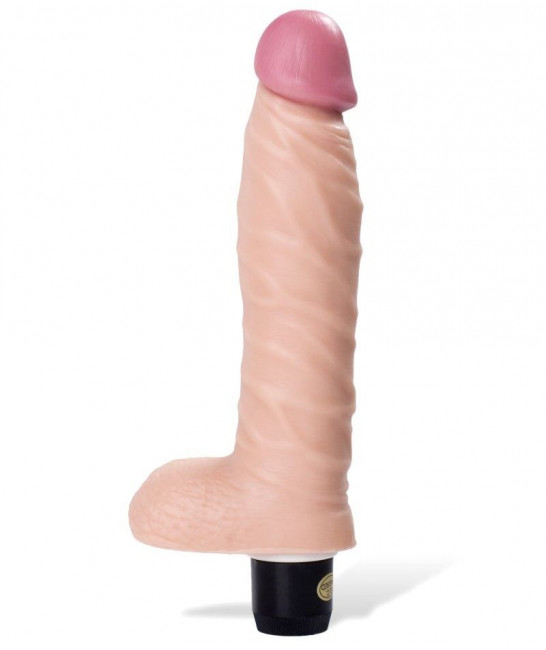 Вибратор-реалистик с мошонкой - 20 см., A-toys