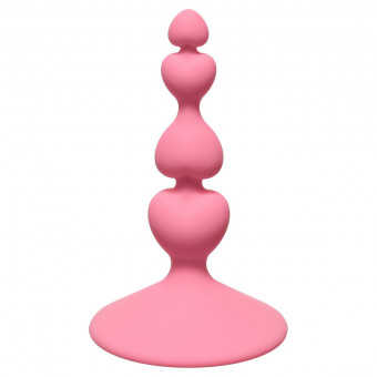 Розовая анальная пробка Sweetheart Plug Pink - 10 см., Lola toys