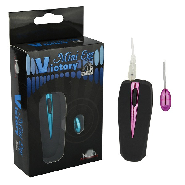 Голубая мультискоростная вибропуля Victory Mini Egg, Howells