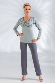 Нежная пижама Tina с фиолетовыми штанами, Donna