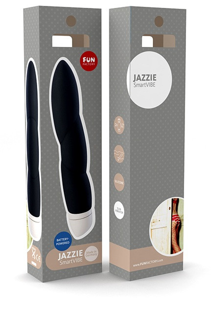Чёрный вибратор JAZZIE - 17,8 см., Fun Factory