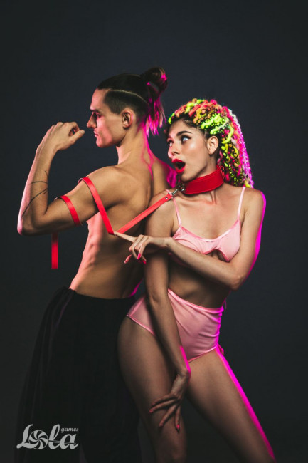 Красный ошейник Circus с поводком Красный ошейник Circus с поводком