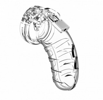 Прозрачный мужской пояс верности Model 04 Chastity 4.5" Cock Cage, Shots Media BV