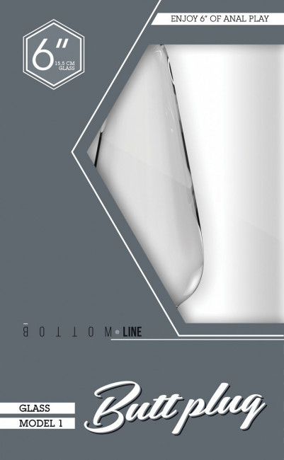 Анальный стимулятор Bottom Line 6" Model 1 Glass - 15,5 см., Shots Media BV