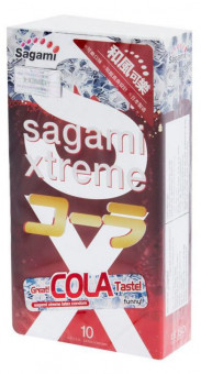 Ароматизированные презервативы Sagami Xtreme Cola - 10 шт., Sagami