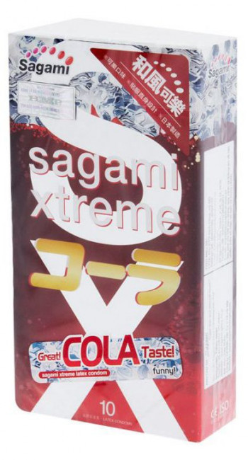 Ароматизированные презервативы Sagami Xtreme Cola - 10 шт., Sagami