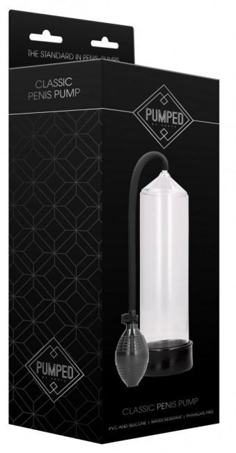 Прозрачная ручная вакуумная помпа для мужчин Classic Penis Pump Прозрачная ручная вакуумная помпа для мужчин Classic Penis Pump