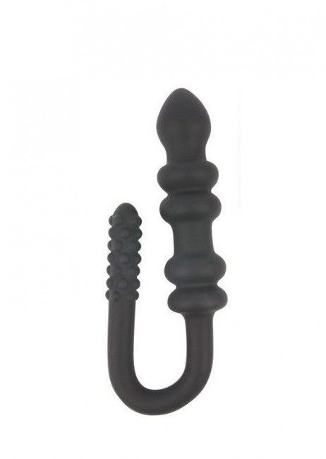 Чёрный стимулятор с различным рельефом Sex Expert, Bior toys