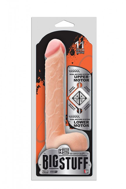 Телесный USB-вибратор BIGSTUFF DUAL MOTOR 11INCH - 28 см., Dream Toys Телесный USB-вибратор BIGSTUFF DUAL MOTOR 11INCH - 28 см., Dream Toys