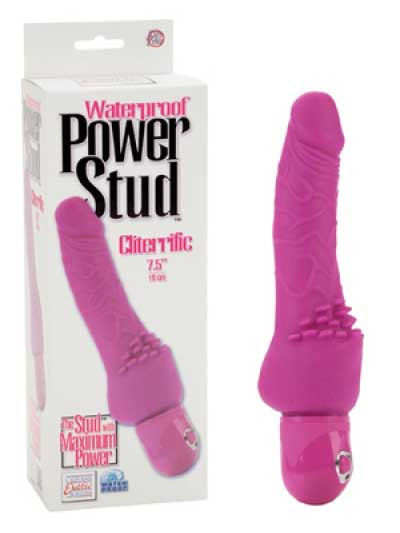 Вибромассажер Power Stud Cliterrific Dongs - 17,3 см., California Exotic Novelties