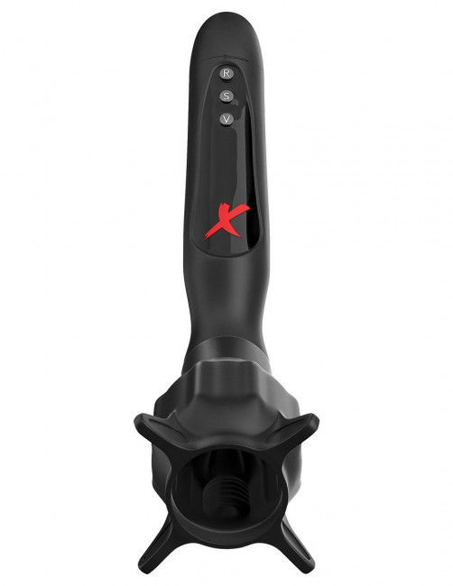 Чёрный вибростимулятор для головки члена с эффектом всасывания Vibrating Roto-Sucker, Pipedream