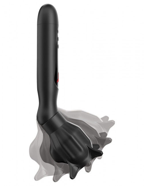 Чёрный вибростимулятор для головки члена с эффектом всасывания Vibrating Roto-Sucker, Pipedream