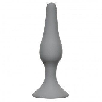 Серая анальная пробка Slim Anal Plug Medium - 11,5 см., Lola toys