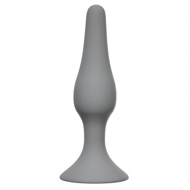 Серая анальная пробка Slim Anal Plug Medium - 11,5 см., Lola toys