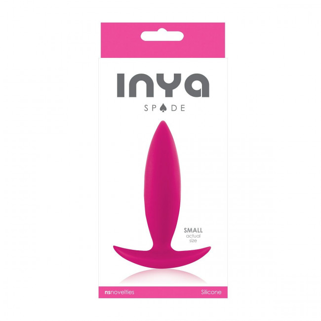 Розовая анальная пробка для ношения INYA Spades Small - 10,2 см., NS Novelties