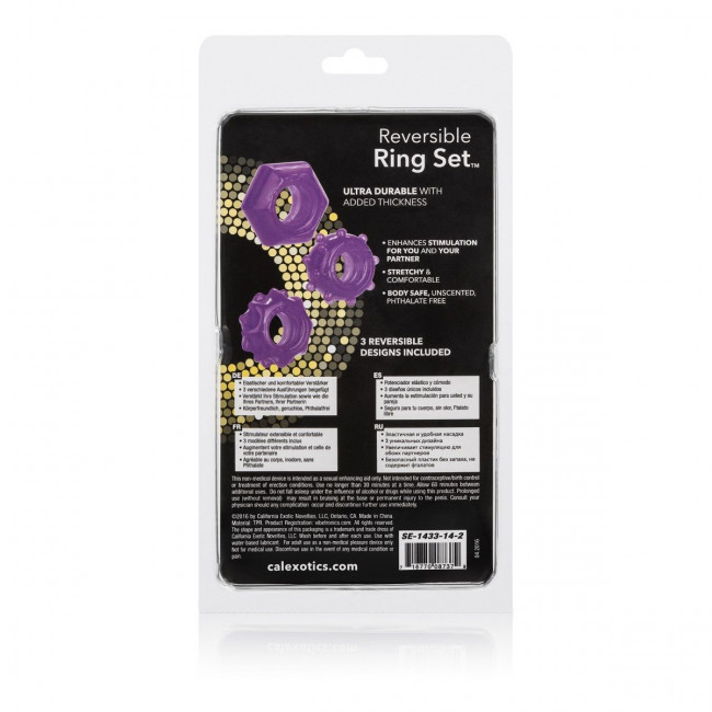 Набор из 3 колец на пенис Reversible Ring Set, California Exotic Novelties