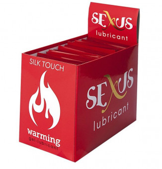Набор из 50 пробников гель-смазки на водной основе Silk Touch Warming по 6 мл. каждый, Sexus