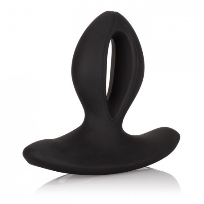 Чёрная анальная пробка с вибрацией Silicone Wireless Dual Motor Probe, California Exotic Novelties