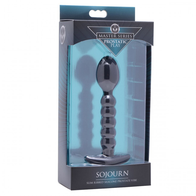 Черный ребристый стимулятор простаты Sojourn Slim Ribbed Prostate Stimulator - 12,1 см. Черный ребристый стимулятор простаты Sojourn Slim Ribbed Prostate Stimulator - 12,1 см.