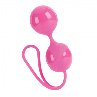 Розовые силиконовые вагинальные шарики BODY&SOUL ENTICE, California Exotic Novelties